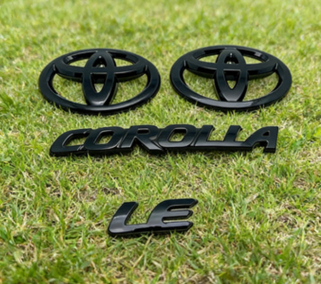 OVERLAY EMBLEM For 2020-2025 TOYOTA COROLLA LE PT948-02201-02 Black Gloss US