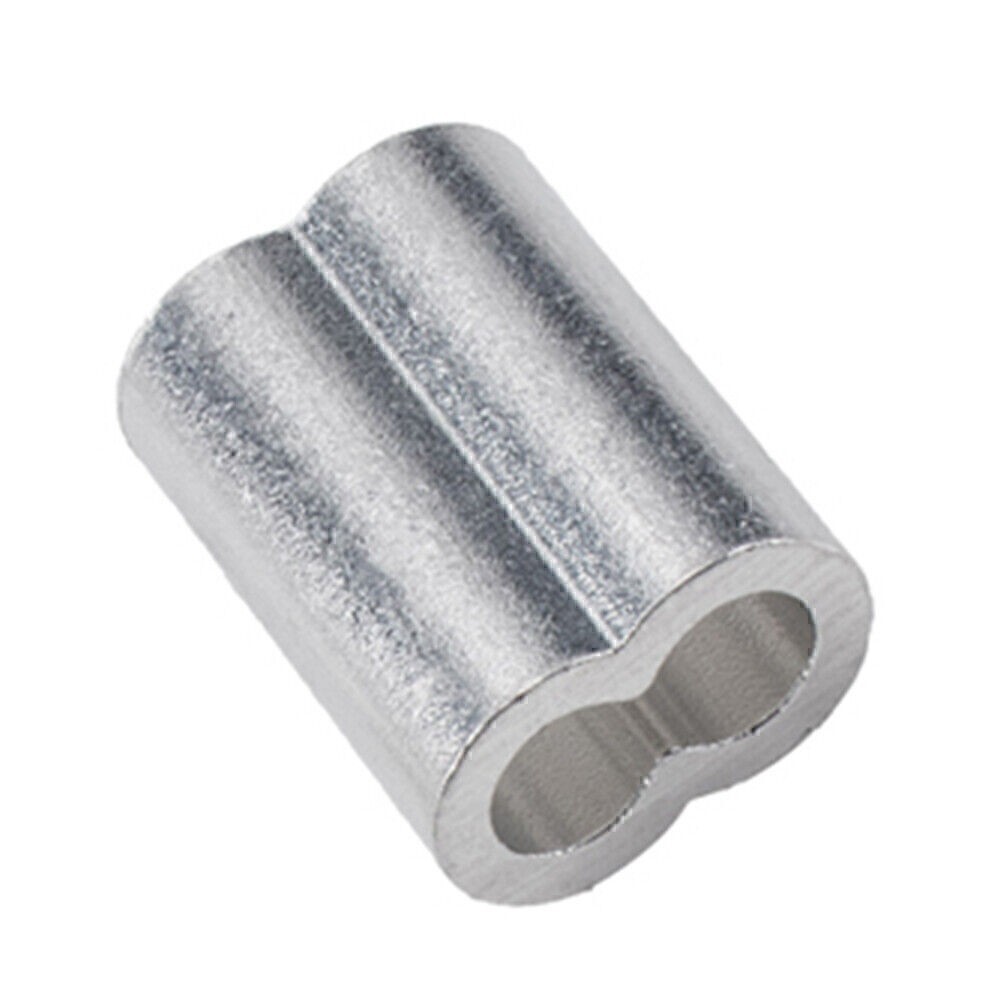 180 Pcs Ferrule Crimping Loop Sleeve for Wire Rope Cable Line End Assortment Kit