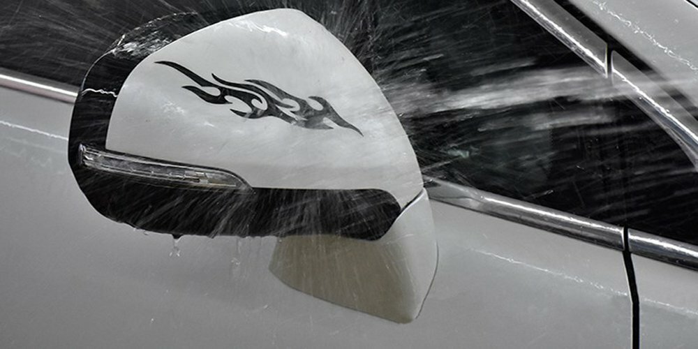 300x60mm Waterproof Car Fire Modeling Pattern Emblem Graphics Decal Sticker HK