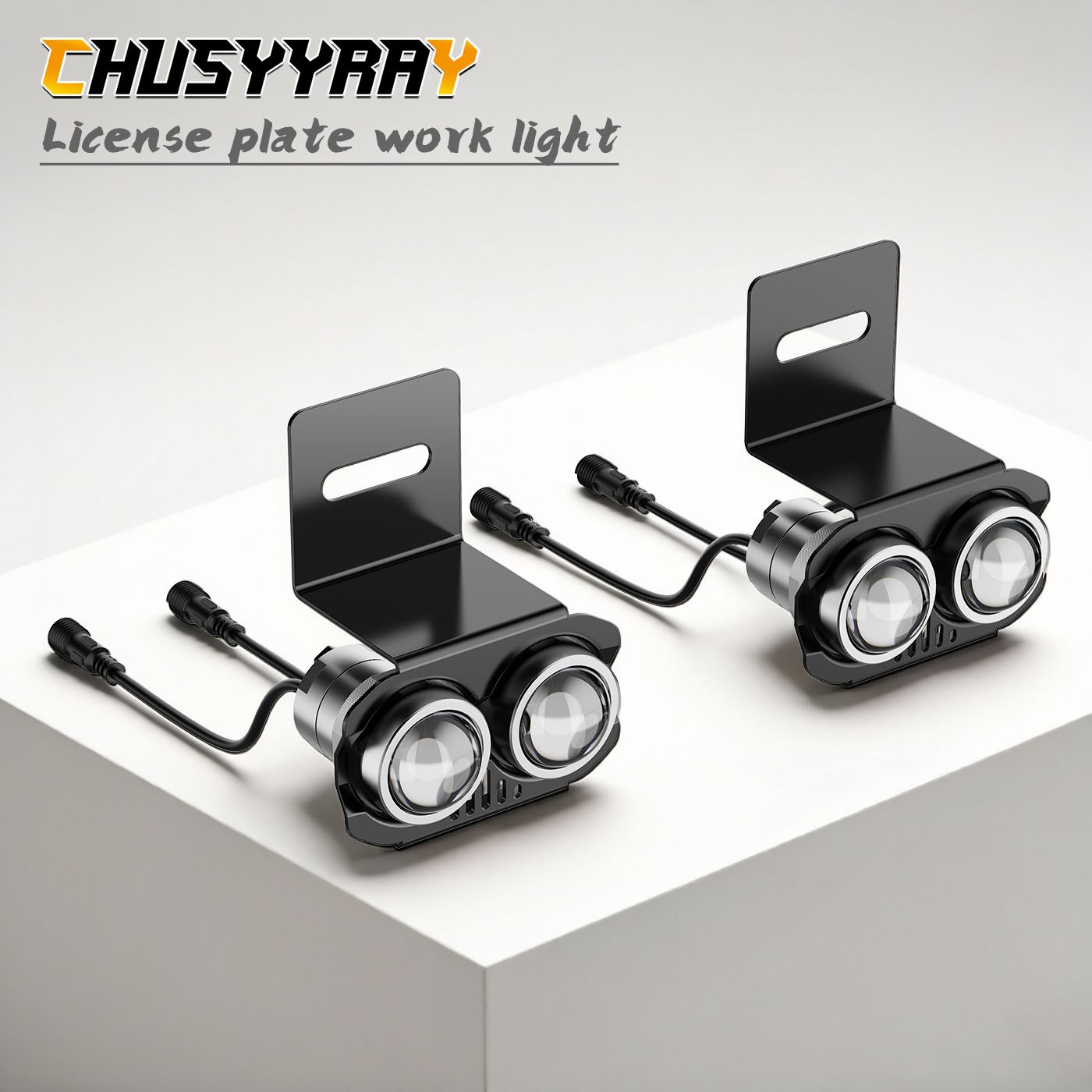 For 2024 Honda Accord Civic 20″ LED Spotlight Front License Plate Mount Wire Kit