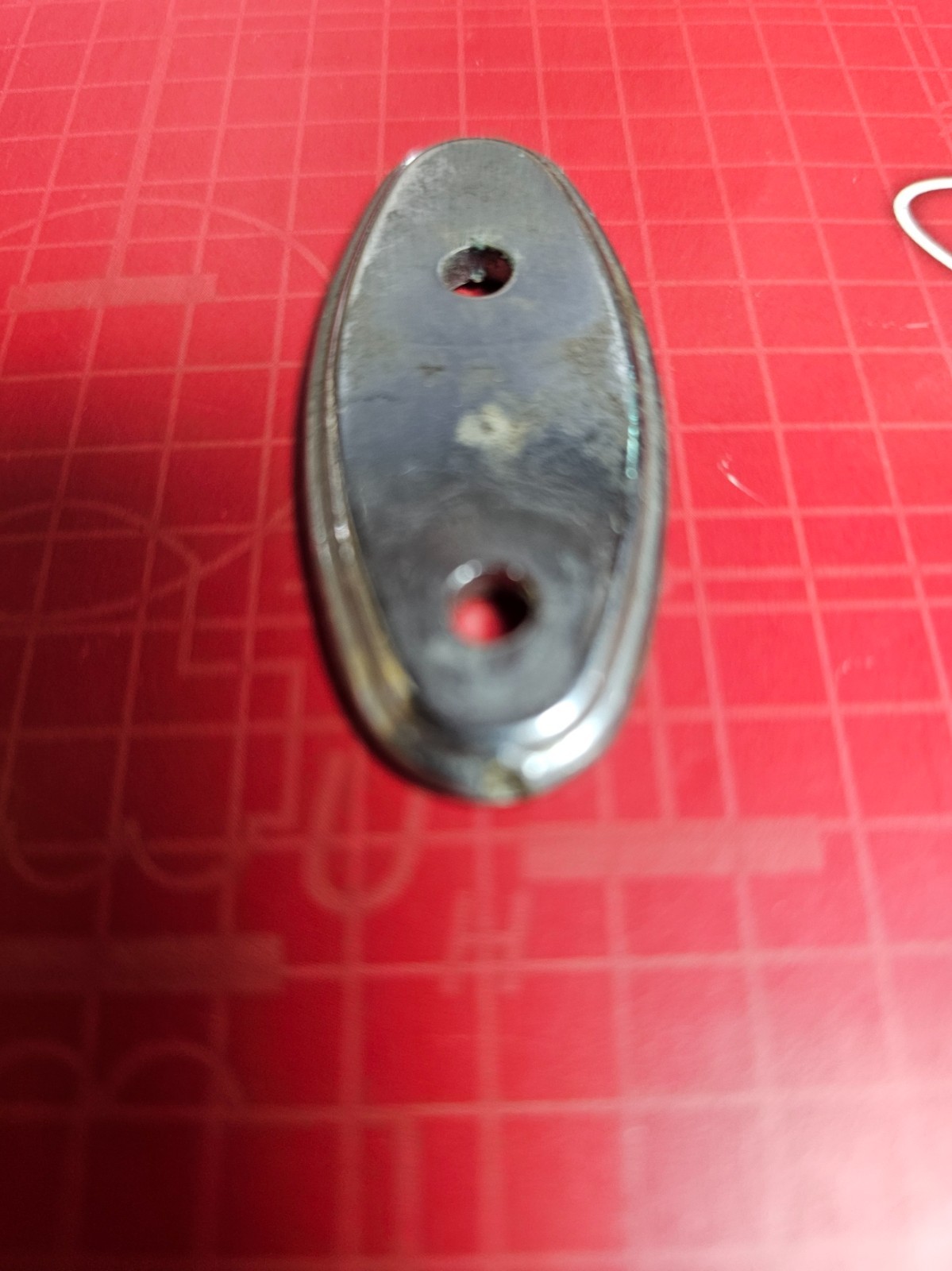 Vtg 1949-1952 Chrysler Desoto Dodge Plymouth Rear Coat Hook Base Plate 1301147