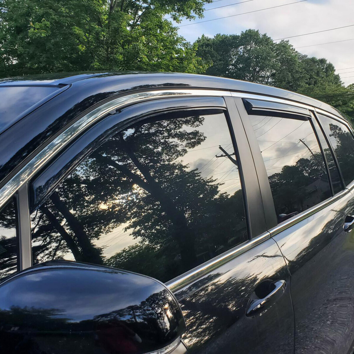 For 2016-2022 Honda Pilot In-Channel Rain Guard Window Visor Sleek Deflector