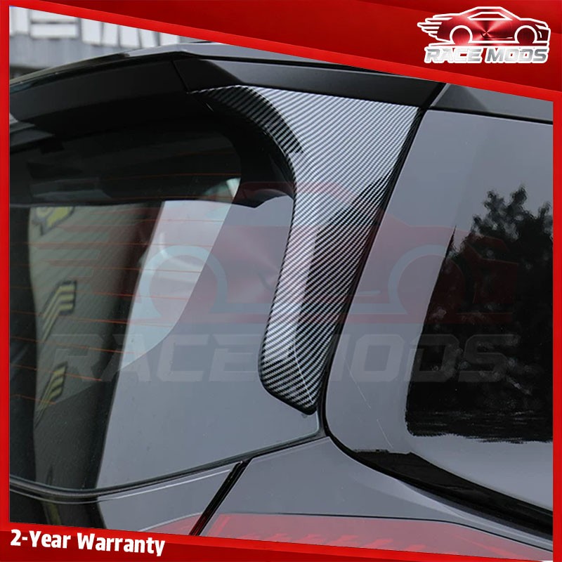 Black silver Rear Window Side Spoiler Cover Trim set For Toyota Rav4 XA60 2026