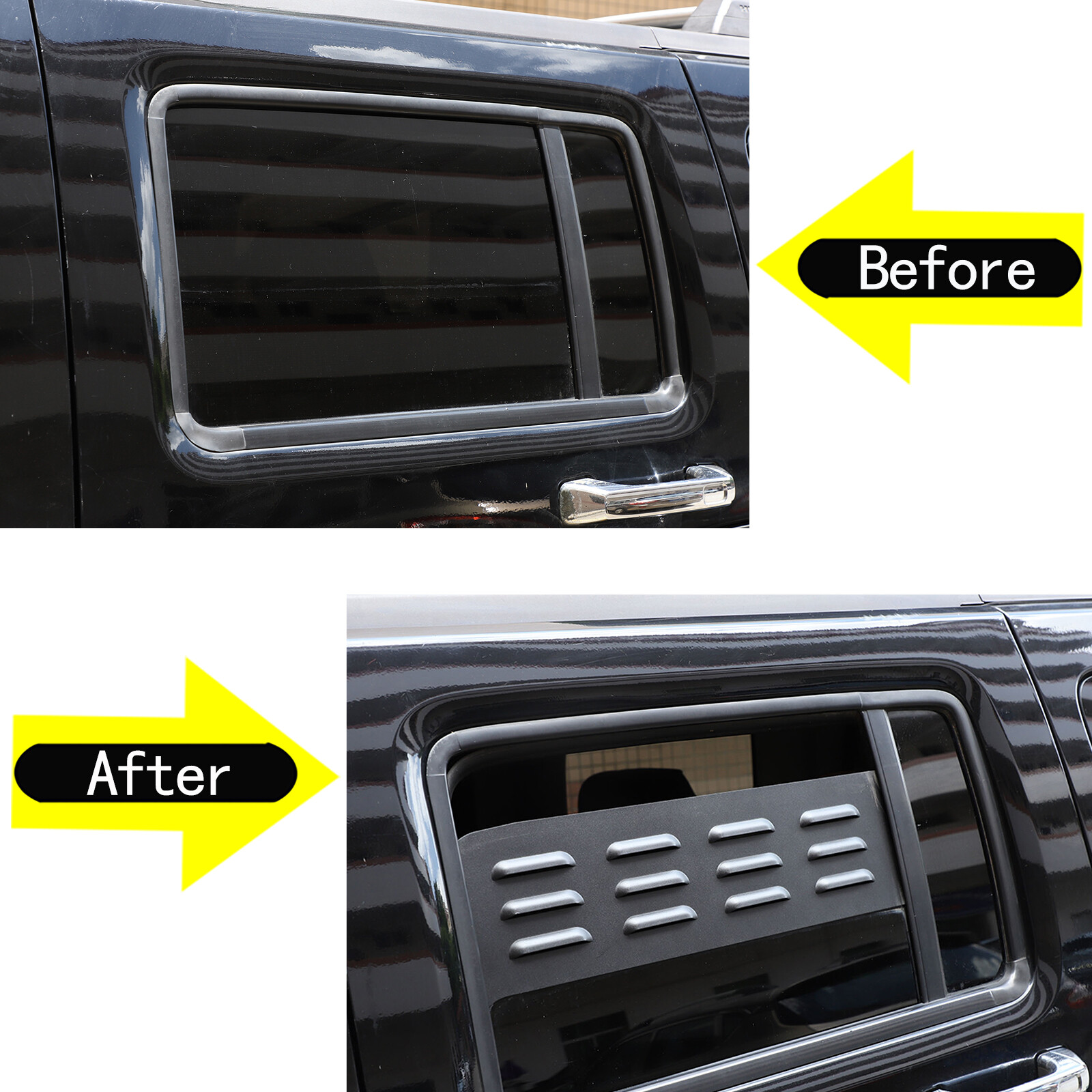 Black Aluminium Alloy Door Window Air Vents Screens For Hummer H3 2005-09 US