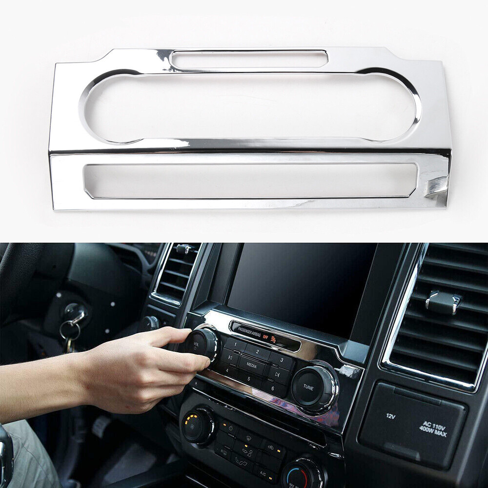 Chrome Central Radio Volume Control Panel Cover Trim For Ford F150 2015-2020 US