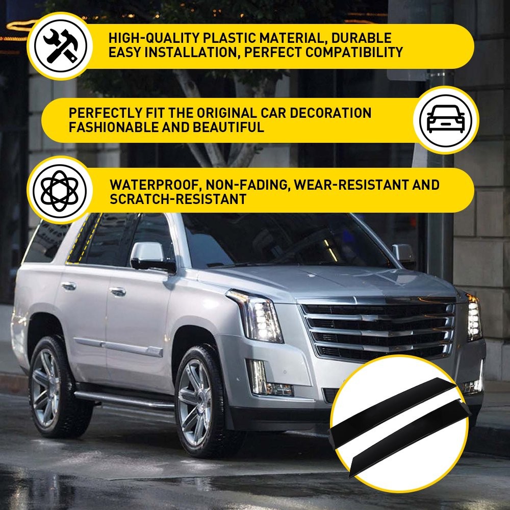 Door Window B Pillar Trim Molding Panel For 2015-2018 Chevrolet Tahoe GMC Yukon