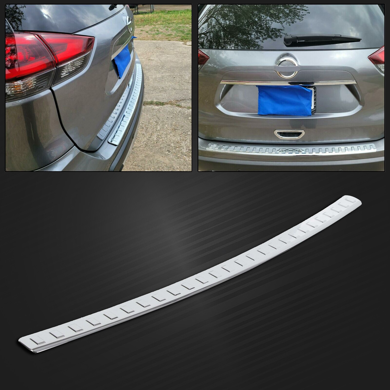 New Chrome Rear Bumper Protector Guard Cover For 2014-2020 15 16 Nissan Rogue