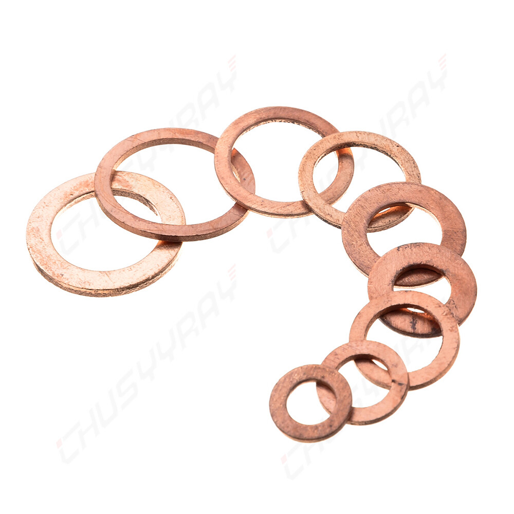 Universal Engine Oil Drain Plug Seal Washers O-Ring Copper Gasket 200Pcs/Set