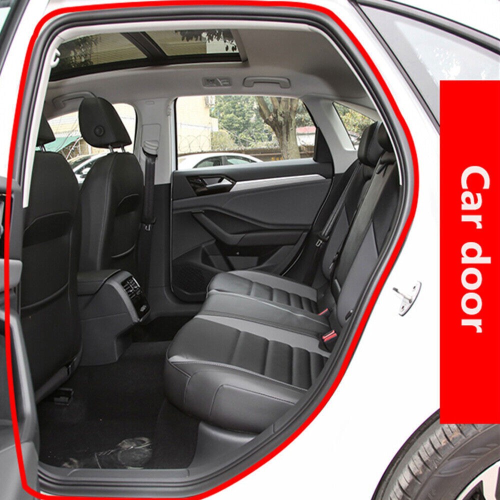 5M Car Door Weatherstrip Rubber Seal Strip 3-Layer Waterproof Noise Insulation
