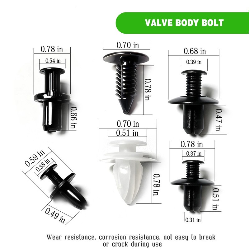 Car Parts Body Bumper Rivet Retainer Trim Molding Push Pin Clip Accessories Kits