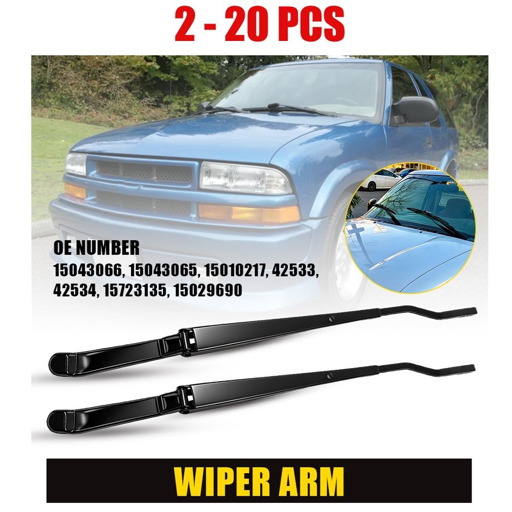 2-20X Front Wiper Arms Steel For 1995-2005 Chevrolet Blazer 1995-2001 GMC Jimmy