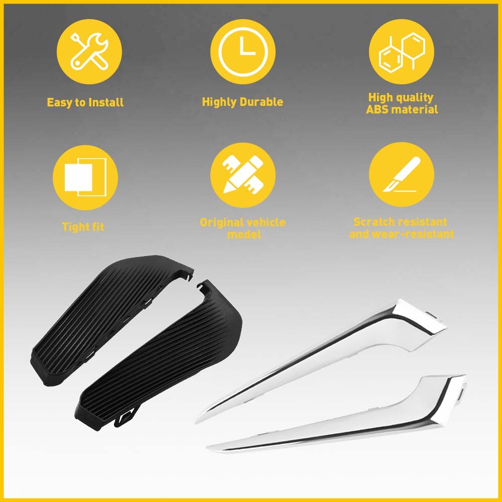 Front Fog Bumper Light Lamp Cover Trim Set Fit 2016 17 18 Chevrolet Malibu USA