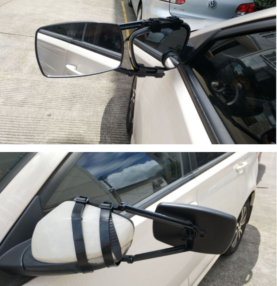 Caravan Trailer Towing Mirror Clip-On Rearview Wing Mirror Extension Adjustable