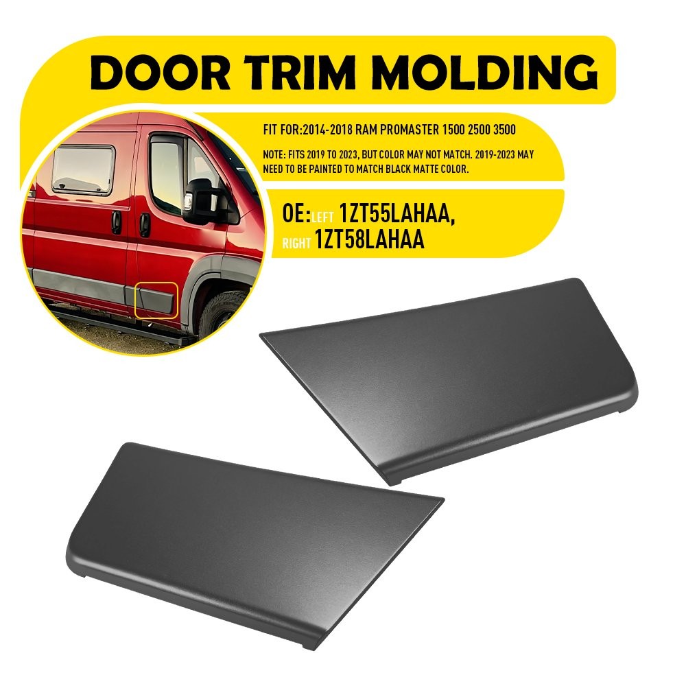 2X For 2014-18 Ram Promaster 1500 2500 3500 Front Door Molding Trim Left & Right