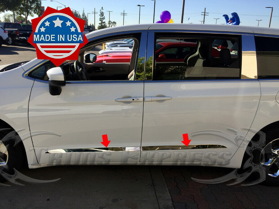 fit:2017-2023 Chrysler Pacifica 4Pc Flat Body Side Molding Trim ABL 1 3/4″