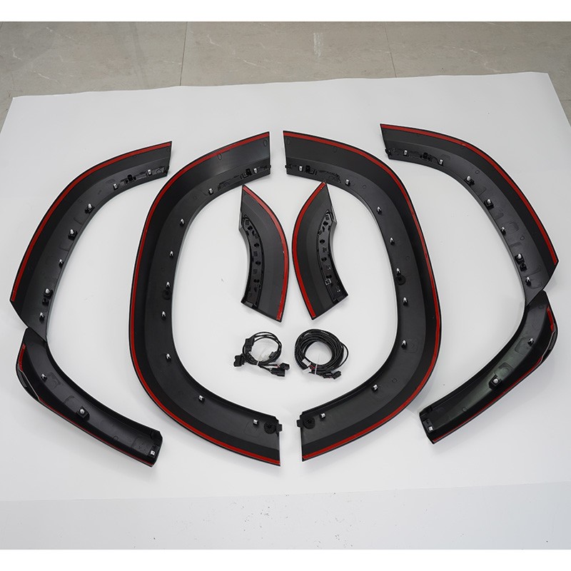 Gloss Black Widening Fender Flare Wheel Arch with Light For Defender 110 2020-23