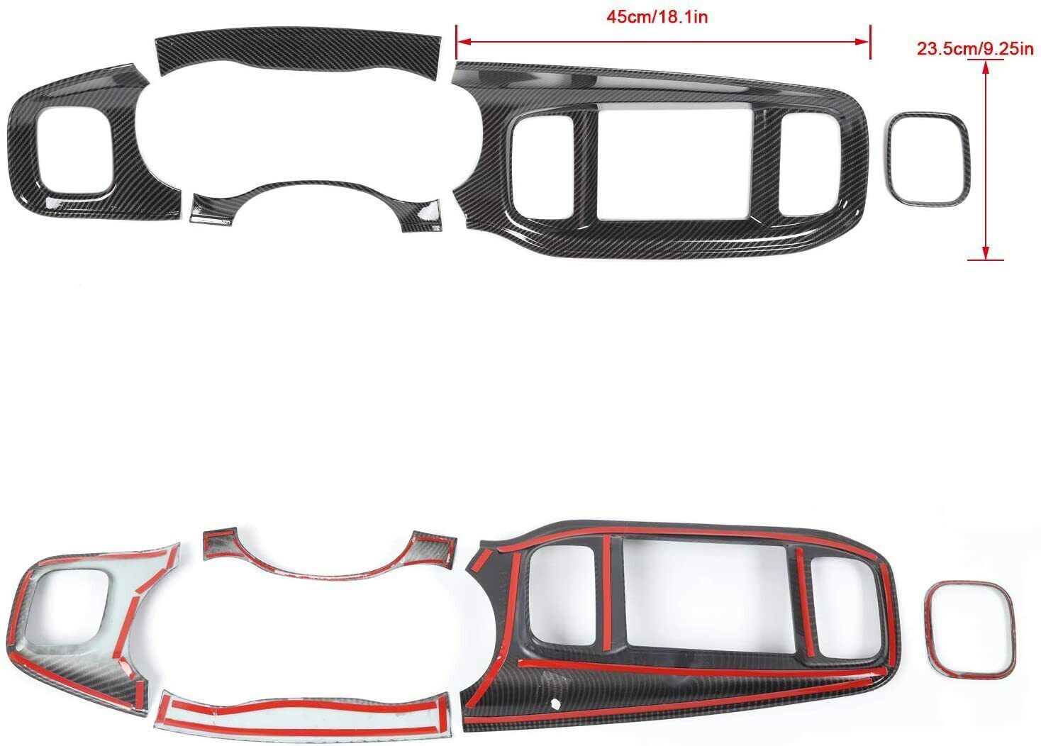 8.4” Screen Central Control Dashboard Panel Cover Trim for Dodge Charger 2015+