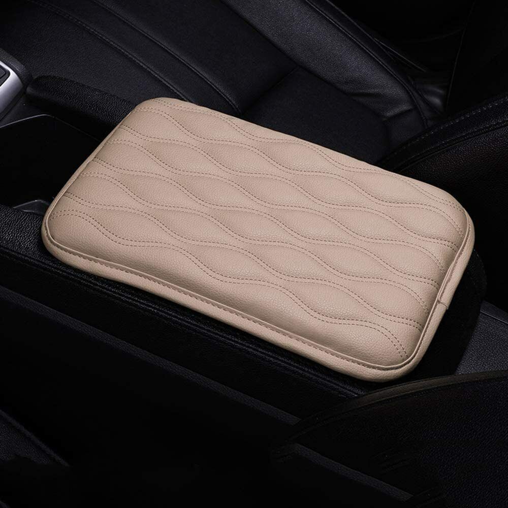 PU Leather Auto Armrest Pad Cover Center Console Box Cushion Mat Car Accessories