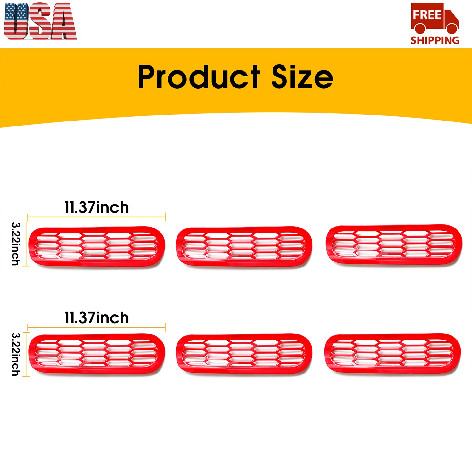 Ford Bronco 2021+ ABS Front Grille Bright Ring Bezel Styling Replacement Trim