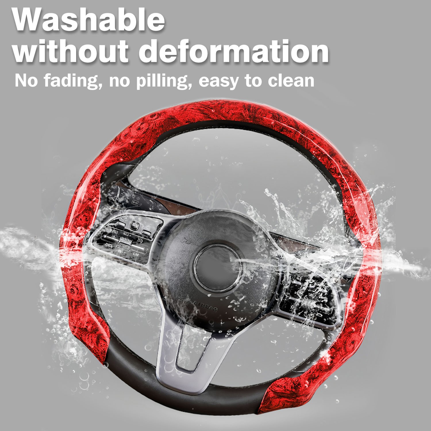 Wood Grain Car Steering Wheel Cover Microfiber Leather Universal For Nissan