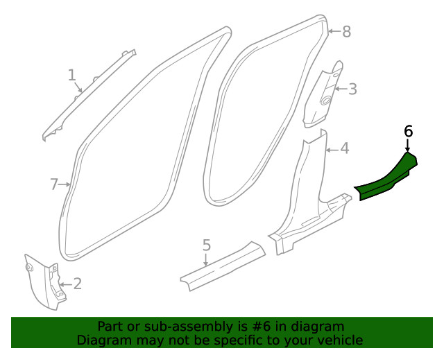 Genuine Nissan Door Sill Plate 769E9-7LF0A