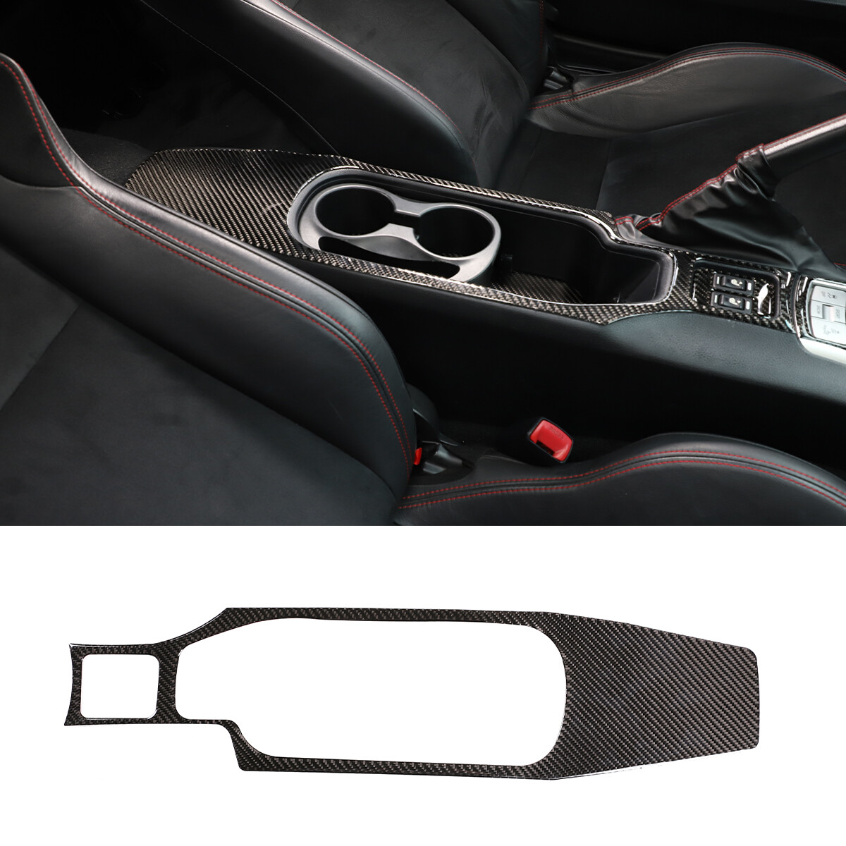 Carbon Fiber Watecup Panel Trim Cover For Toyota GT86 Scion FR-S Subaru BRZ 16+
