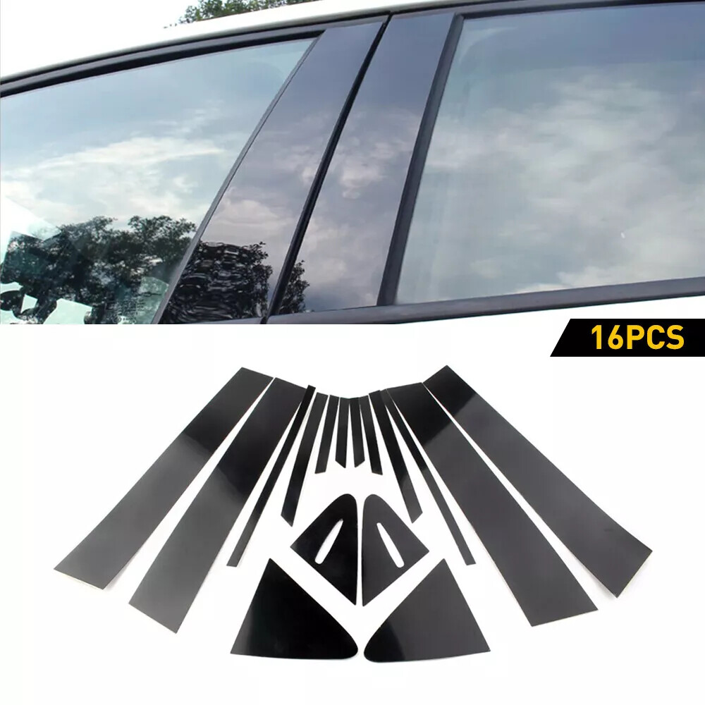 Gloss Black Pillar Posts For 2020-2022 Toyota Corolla Door Trim Piano Cover Kit