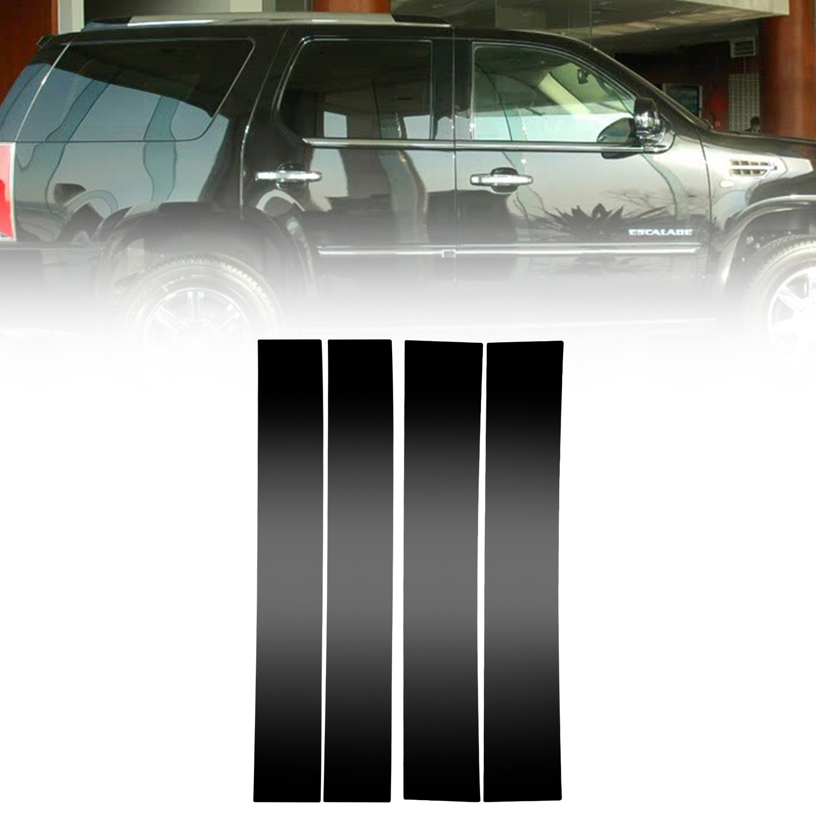 For Cadillac Escalade 2007-2014 Black Pillar Post Door Trim Car Auto Accessories