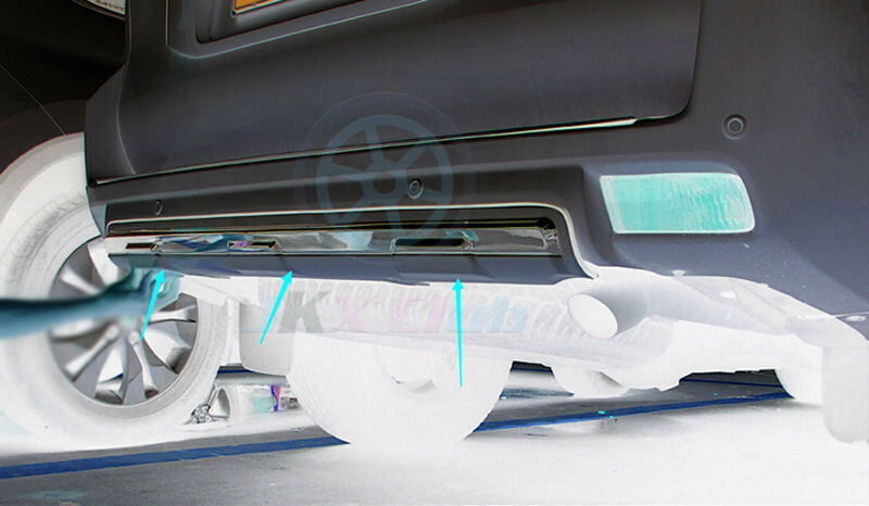 ABS Plate j Pearl White Rear Bumper Guard Cover For Toyota Prado FJ150 2010-17