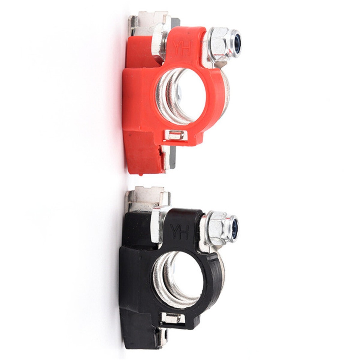 2Pcs Battery Terminal Cable Clamp Clips Positive Negative Car Quick Connector