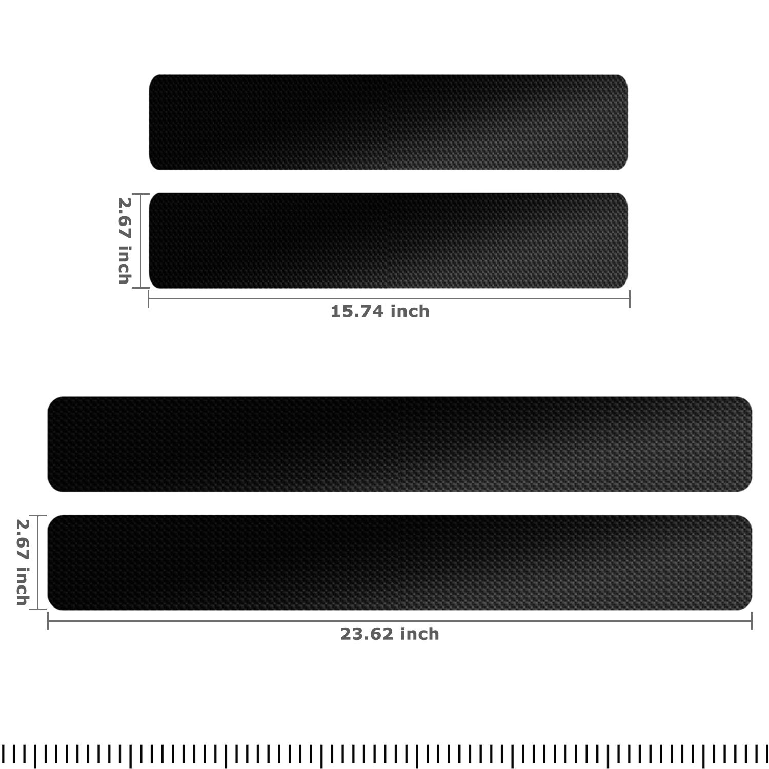 4x Carbon Fiber Car Door Plate Sill Scuff Cover Anti Scratch Sticker Accessories