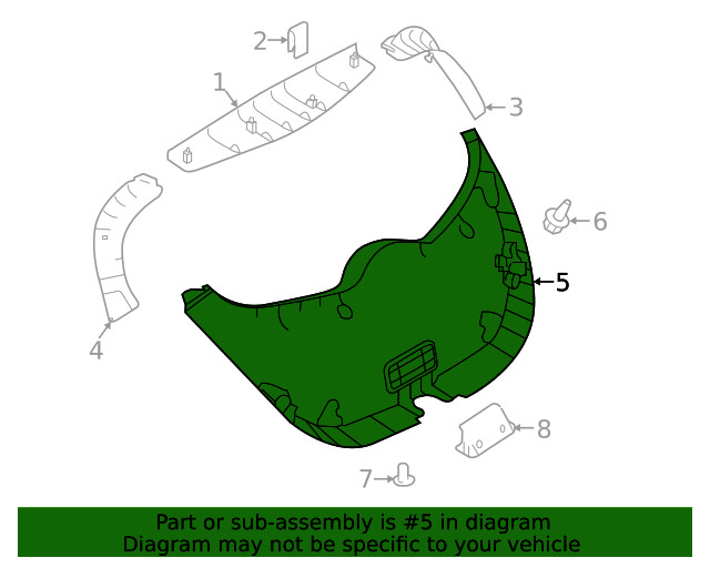 Genuine Nissan Lower Gate Trim 90901-5SA0A