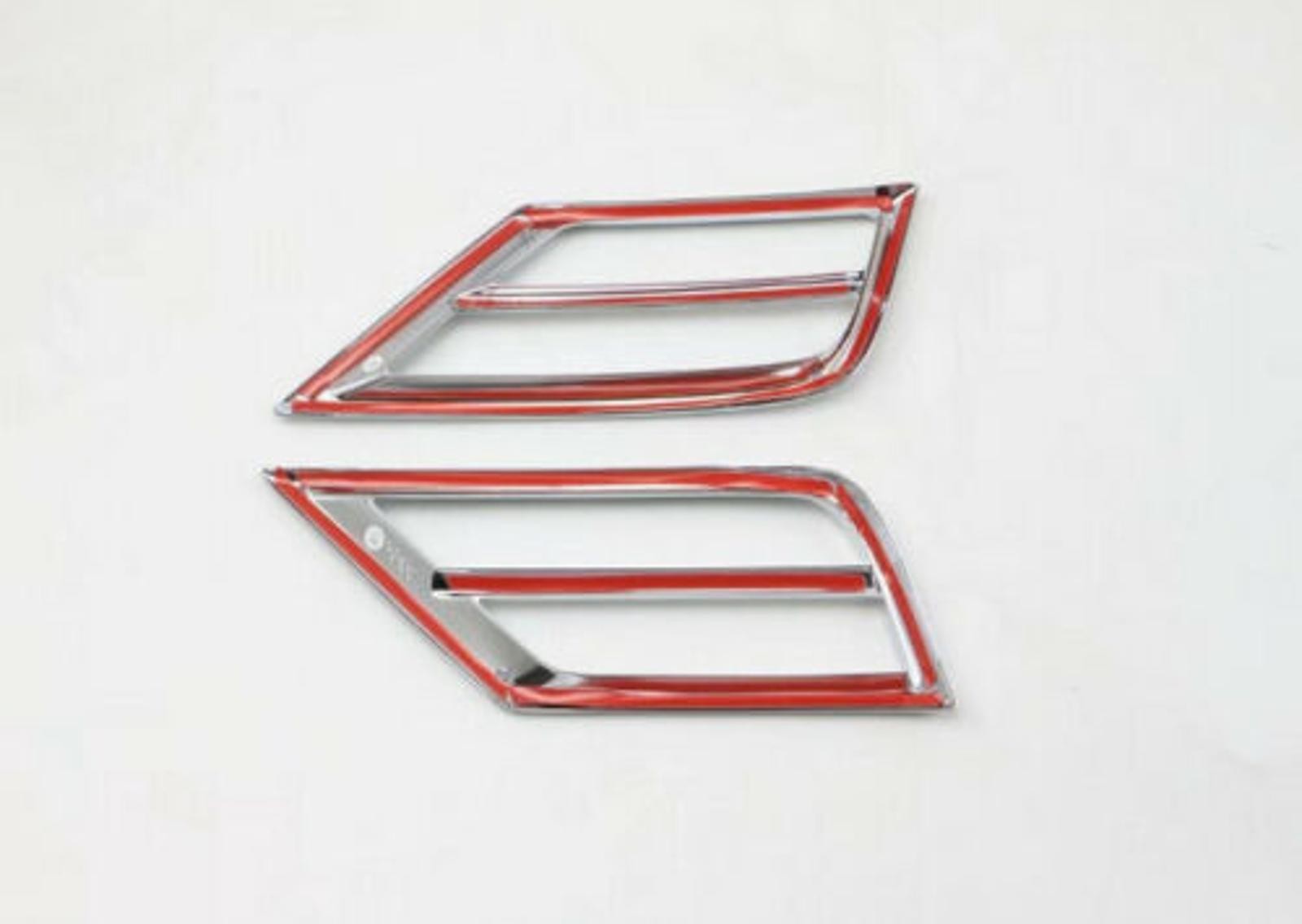 2Pcs Left Right ABS Chrome Front Fog Light Lamp Frame Cover Trim For VW Tiguan