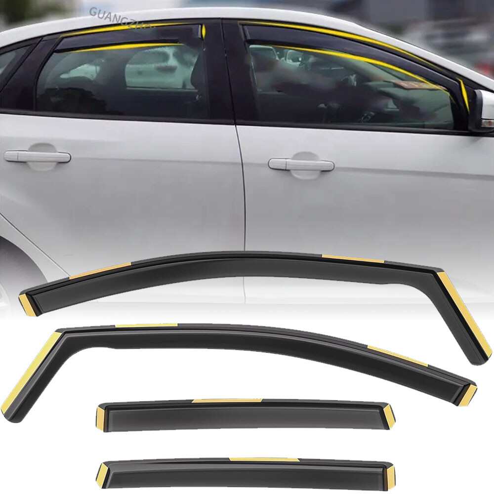 For Ford Focus 2012-2018 In-Channel Window Visor Vent Rain Guards Wind Deflector