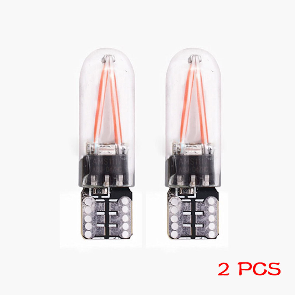 2x T10 194 168 W5W COB LED Canbus Glass Car License Plate Light Purple Bulbs