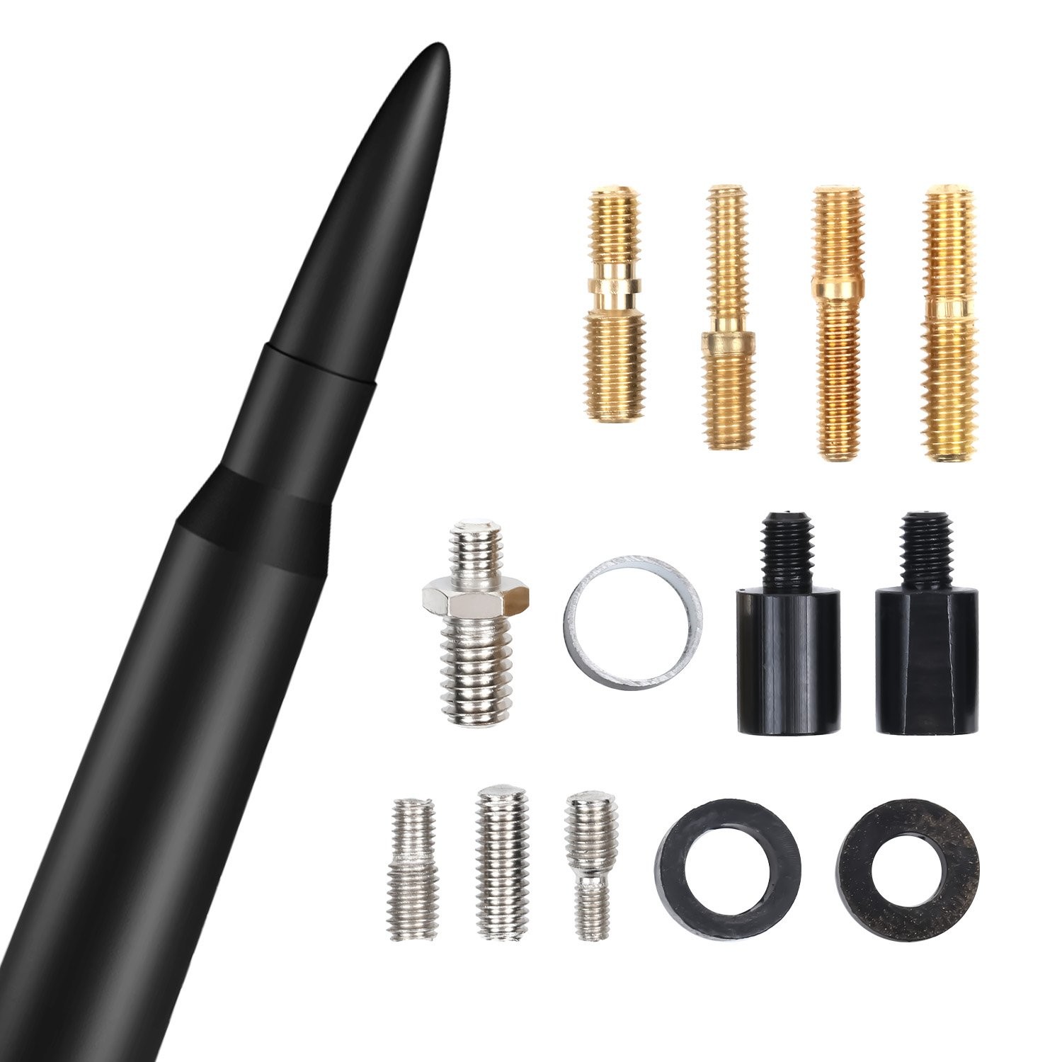 5.3Inch Car Short Bullet Antenna Aluminum Radio Aerial FM For Ford Accessories