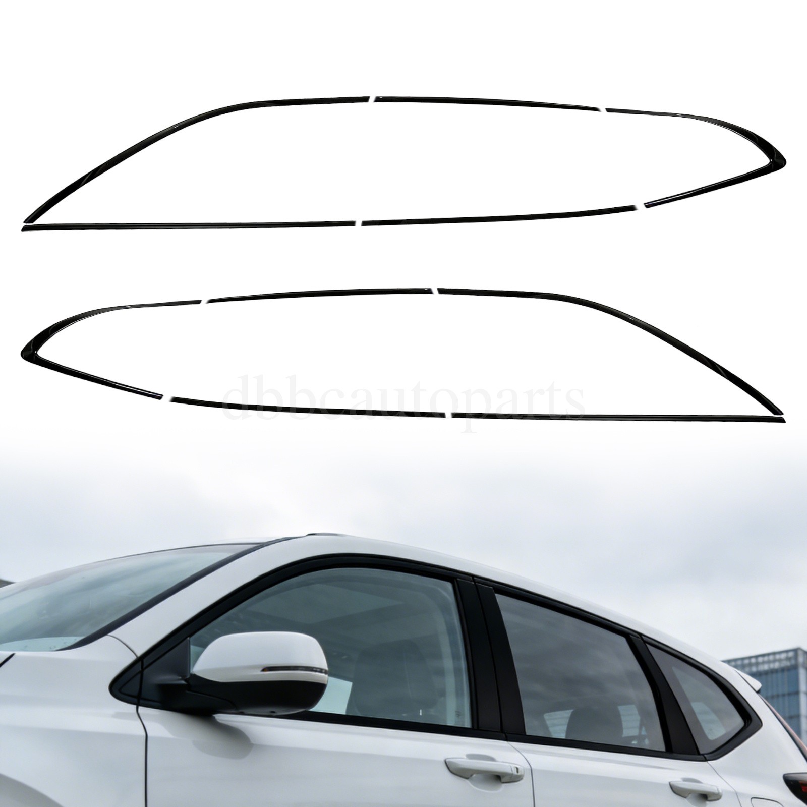10PCS Glossy Black Window Trim Strip Cover Fits For 2023-2025 Honda CR-V CRV