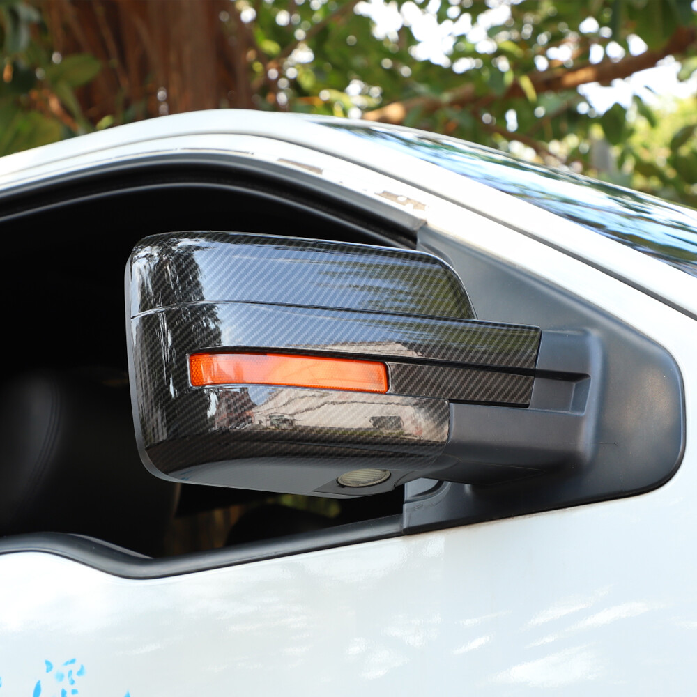 For Ford F150 Raptor 09-14 Side Door Mirror Trims Cover Accessories Carbon Fiber