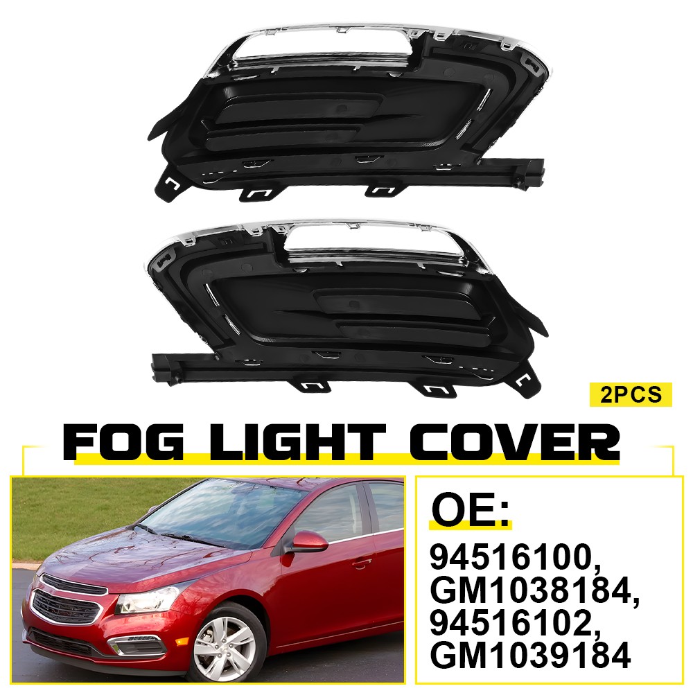 2x LH RH Front Fog Light Cover Set For Chevrolet Cruze 2015-16 94516100 94516102