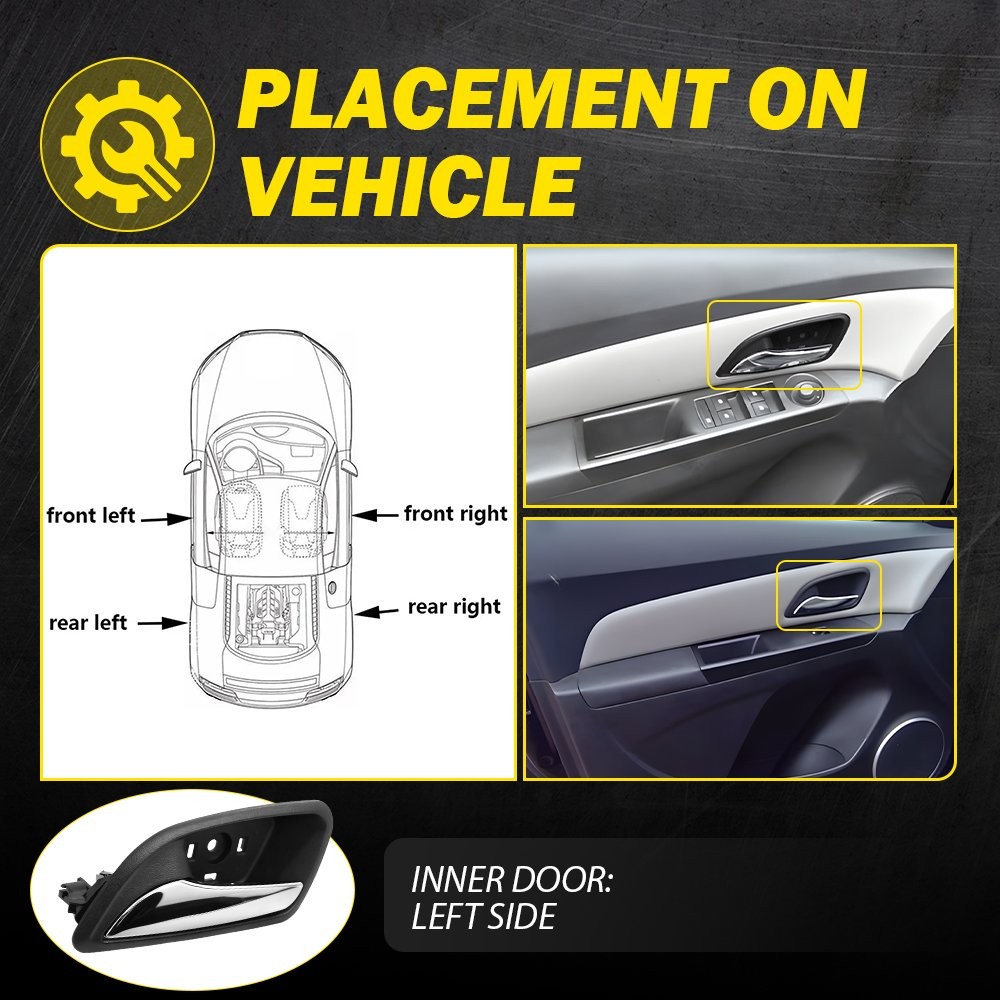 1-10X Interior Inside Door Handle Front Rear Left For 2011-2015 Chevrolet Cruze