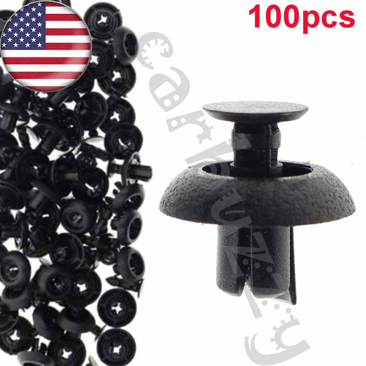 100pcs for Lexus & Toyota Black Push Type Engine Cover Clip Retainer 90467-07211