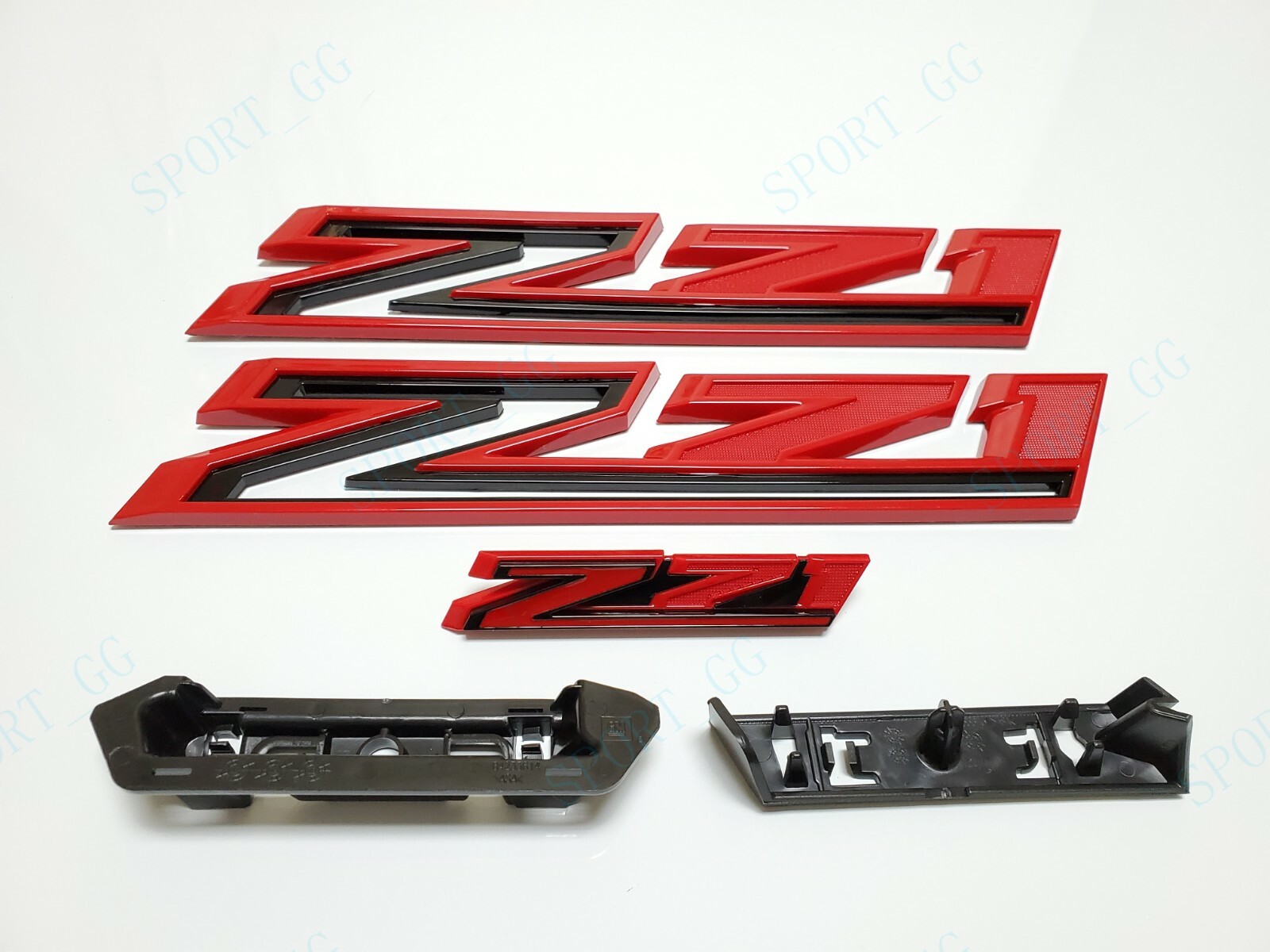 2019-2021 Chevrolet New Gen Silverado 1500 Z71 Grille & Fender Emblem Red Black