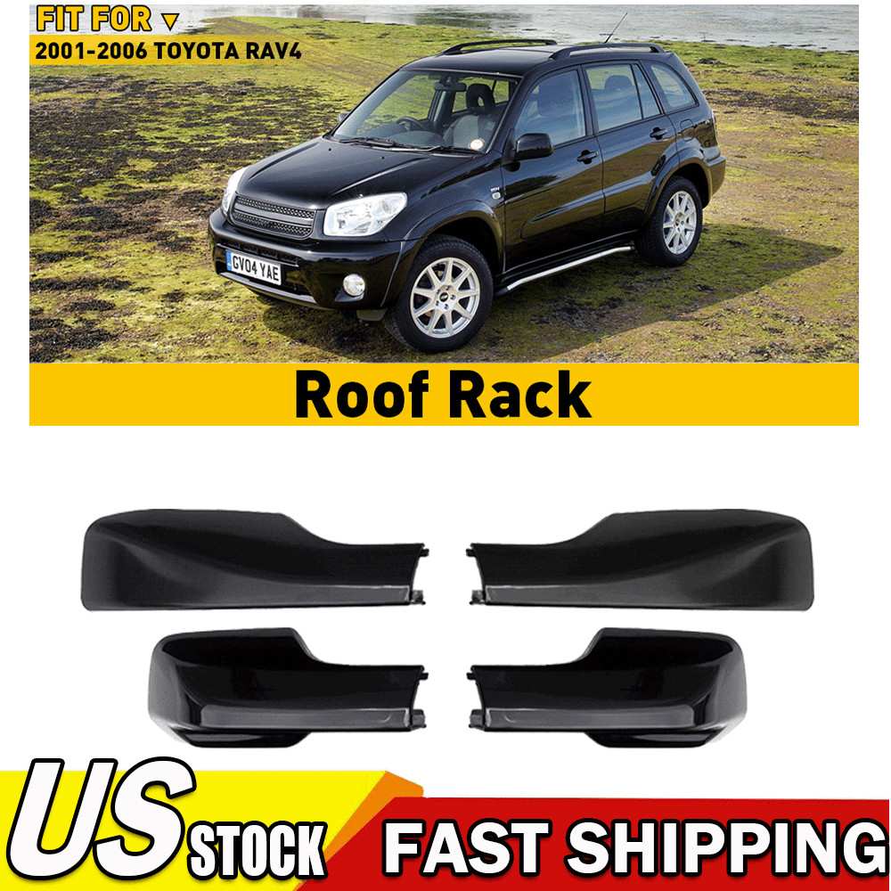 Roof Rack Cover Rail End Shell Cap Trim For TOYOTA RAV4 2001 2002 2003 2004 2005