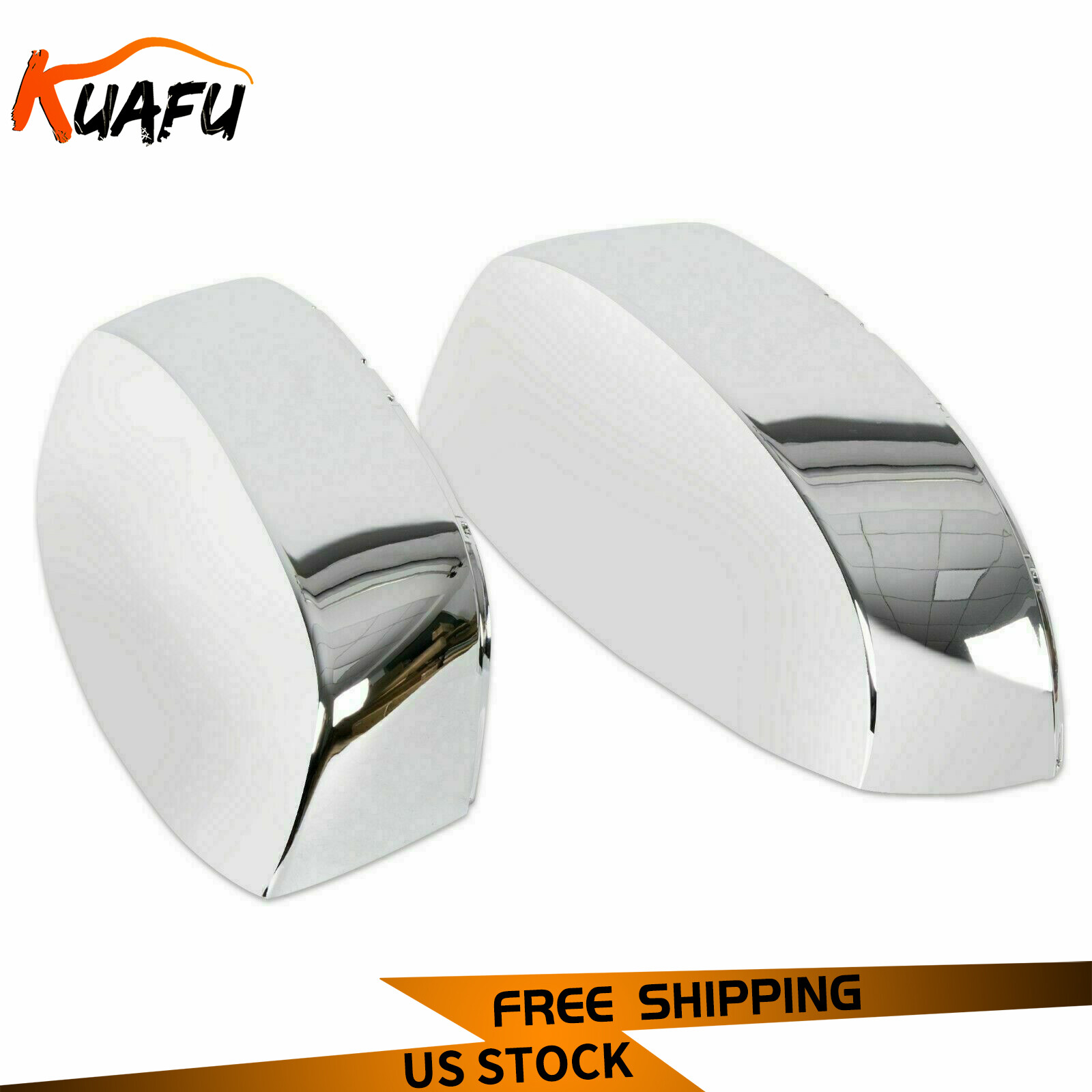 For 2007-2014 Chevy Silverado / GMC Sierra CHROME Top Mirrors Covers Replacement