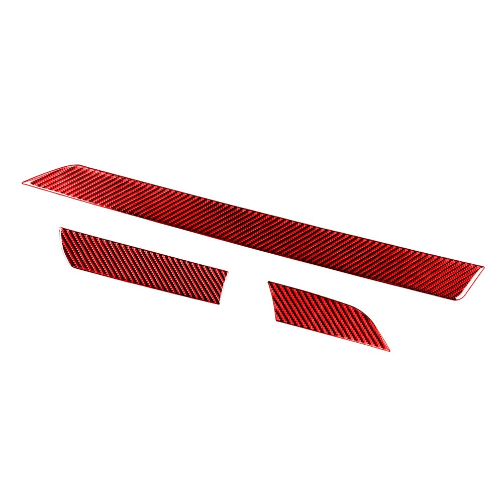 Carbon Fiber Red Dashboard Panel Cover Trim For Toyota Tundra 2014-2021 LHD 3PCS