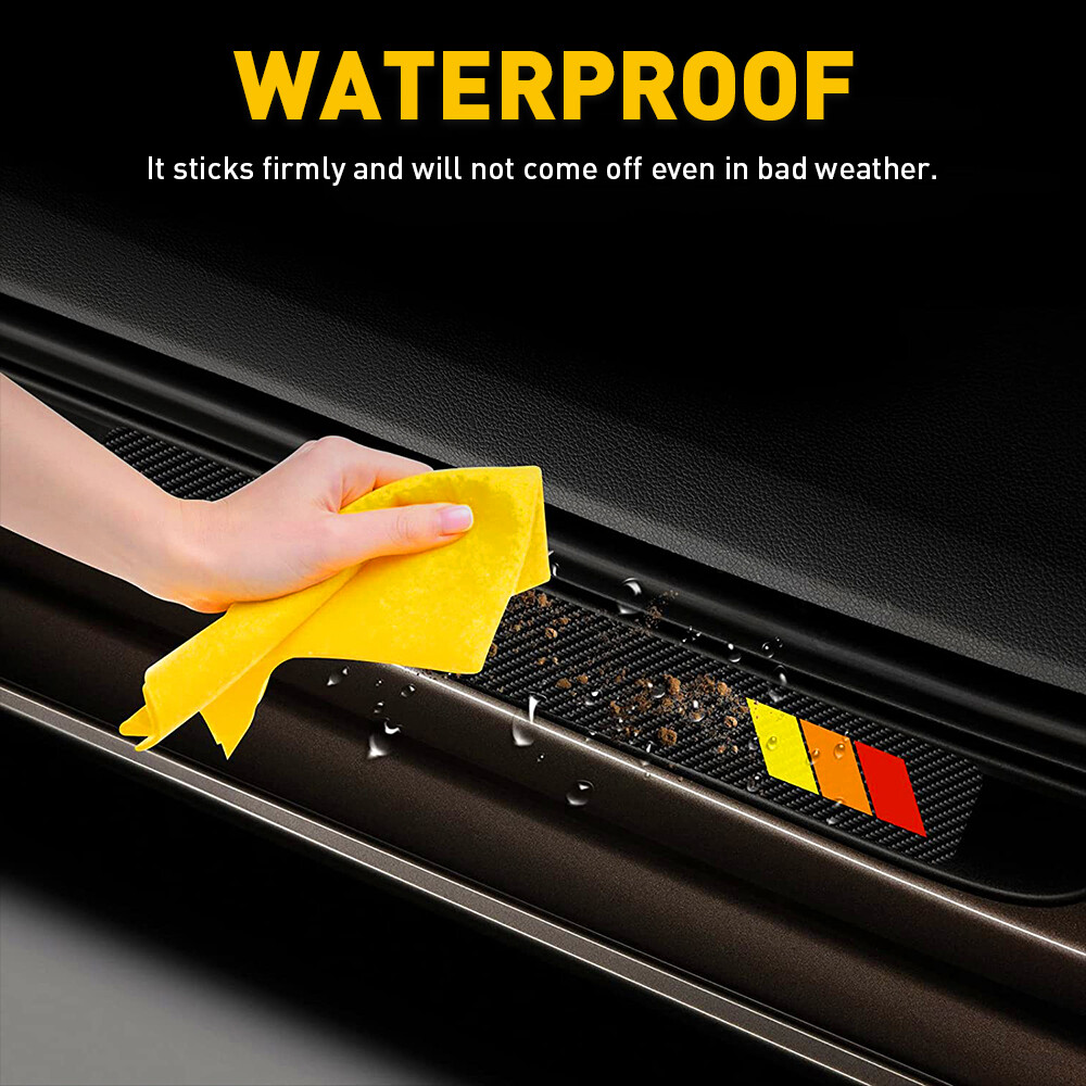 For Toyota Sequoia Tundra Car Door Plate Sill Scuff Cover Anti Scratch Protector