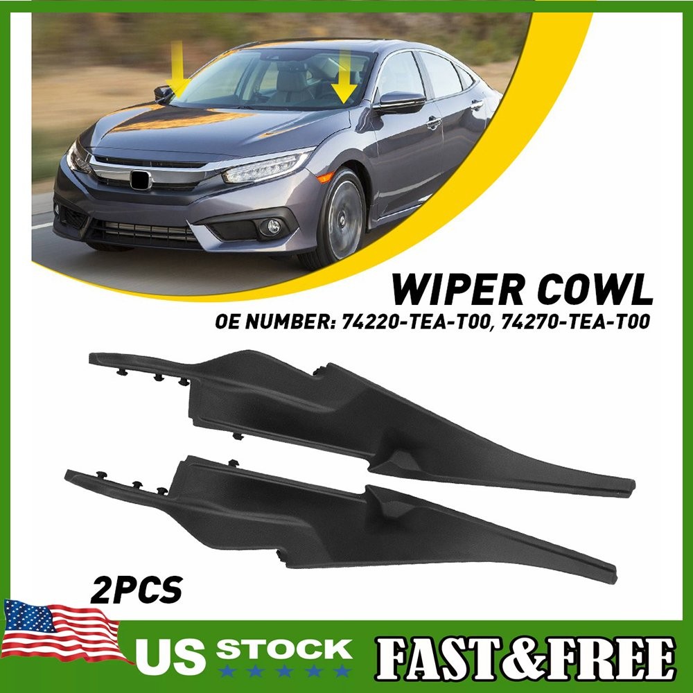 For Honda Civic 16-21 74270-TEA-T00 Front Cowl Windshield Wiper Motor Cover Trim