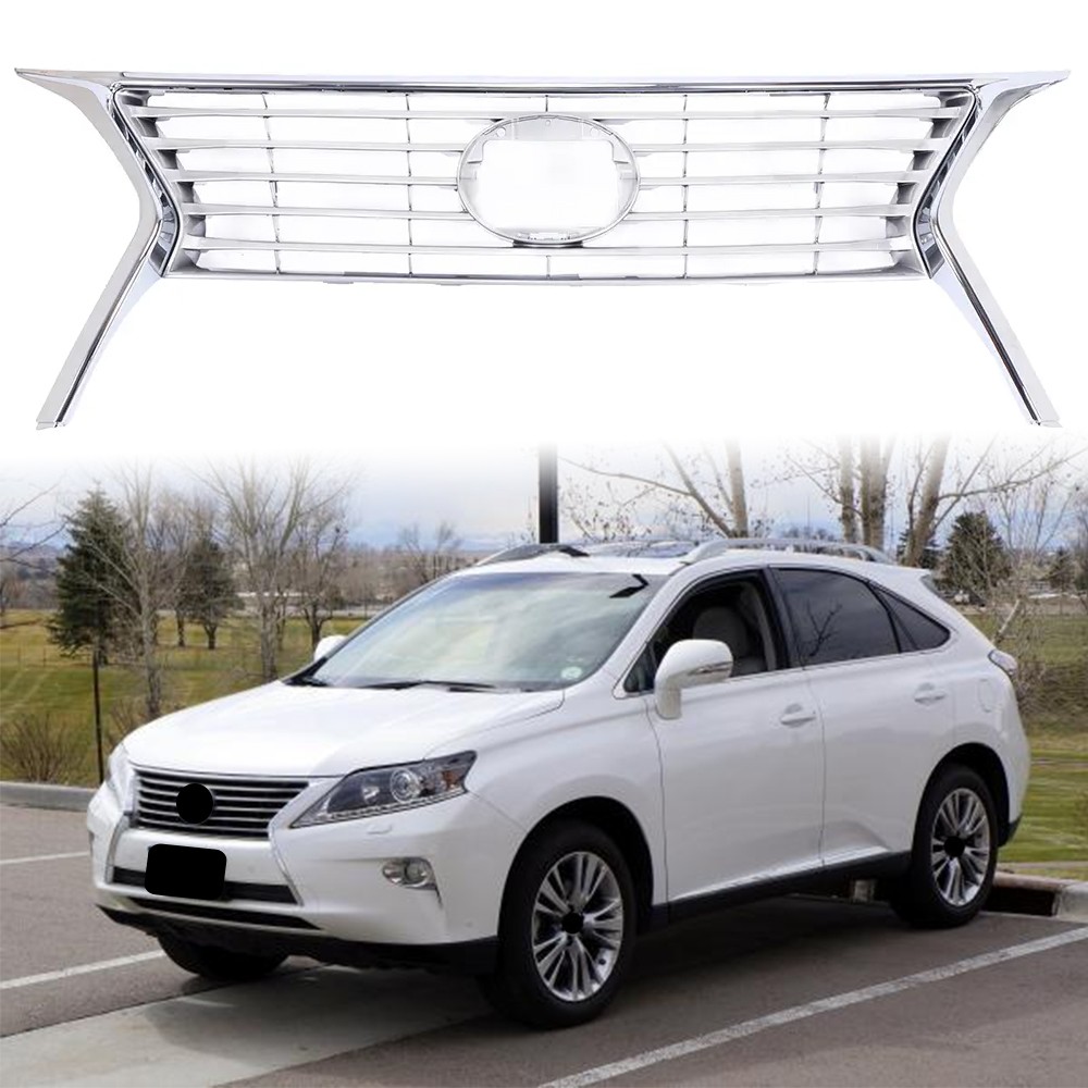 Grille For 2013-2015 Lexus RX350 Silver Plastic