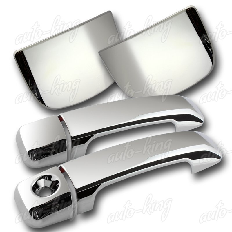 FIT 07-17 TOYOTA TUNDRA 2DR MIRROR CHROME DOOR HANDLE COVER CAPS TRIM KIT