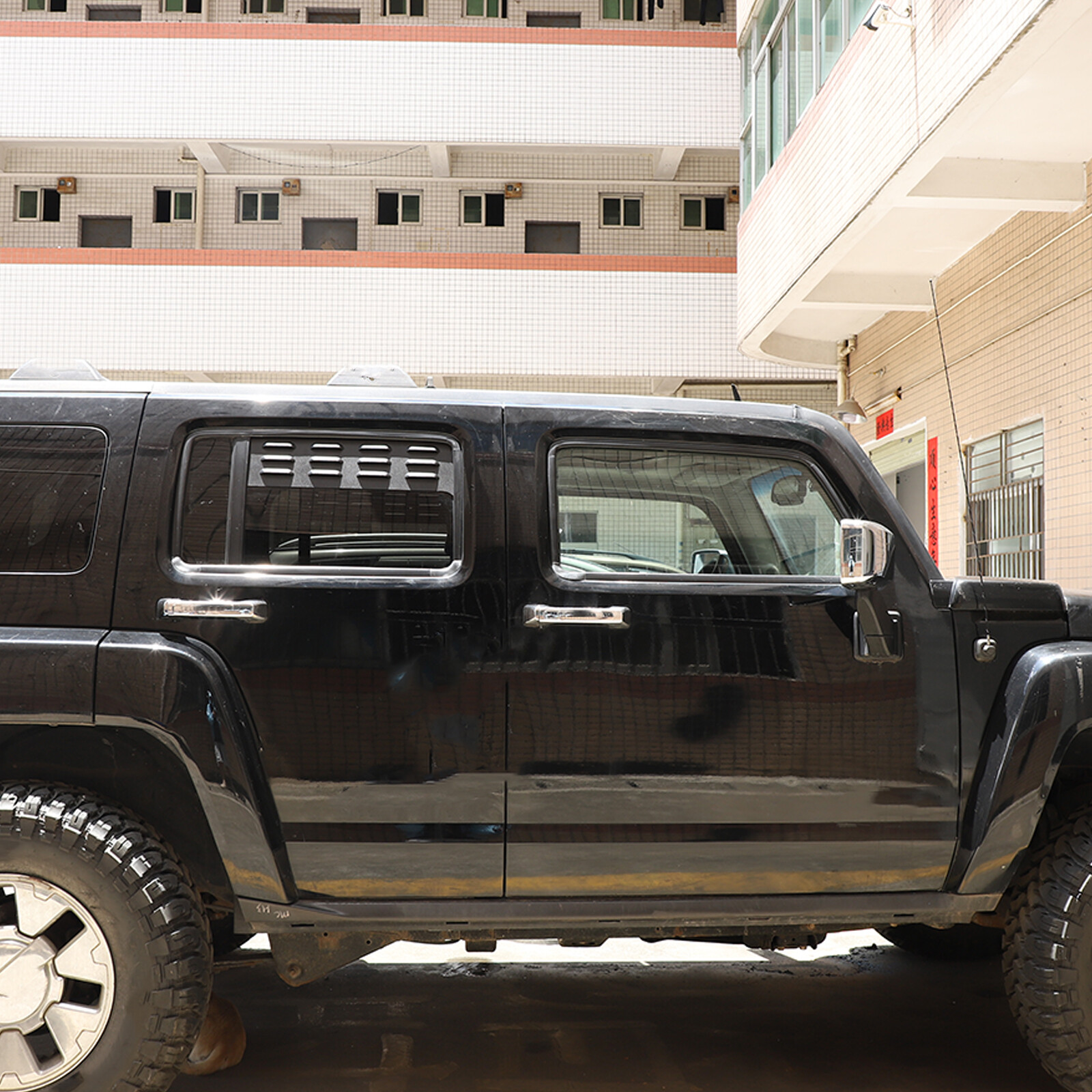 Black Aluminium Alloy Door Window Air Vents Screens For Hummer H3 2005-09 US
